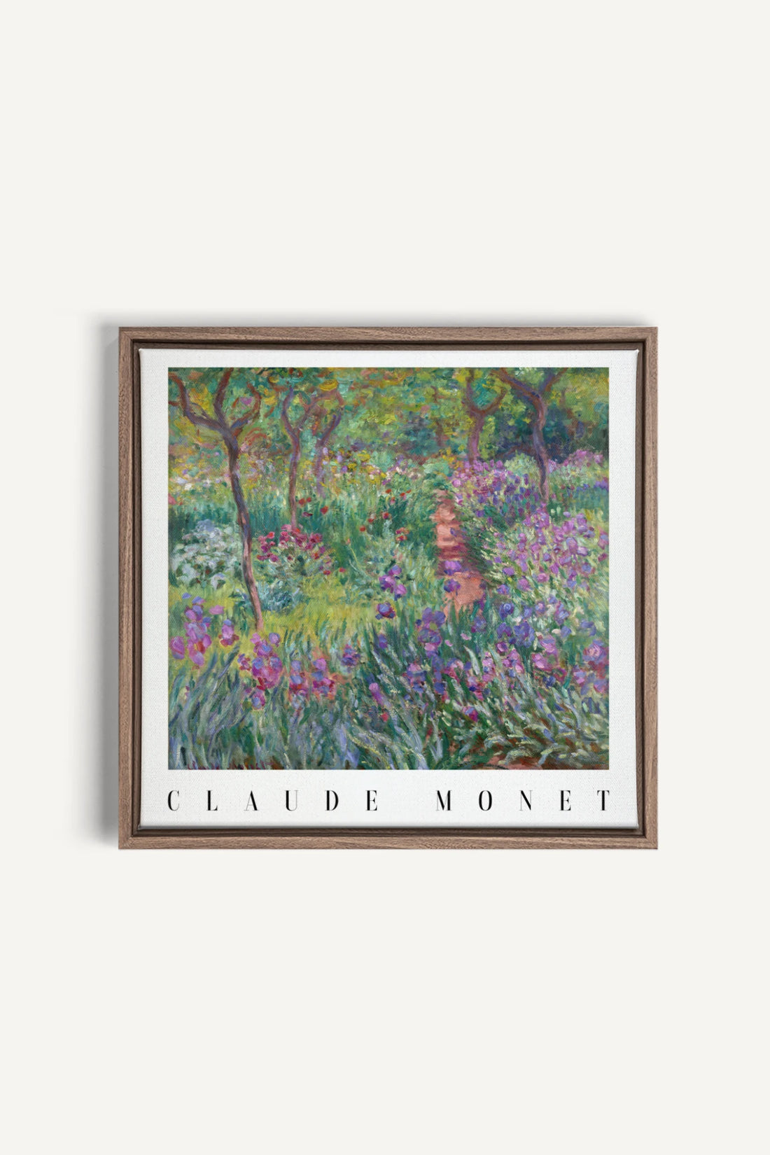 IRIS PATH, Work on stretched canvas, framed Oak Brown
