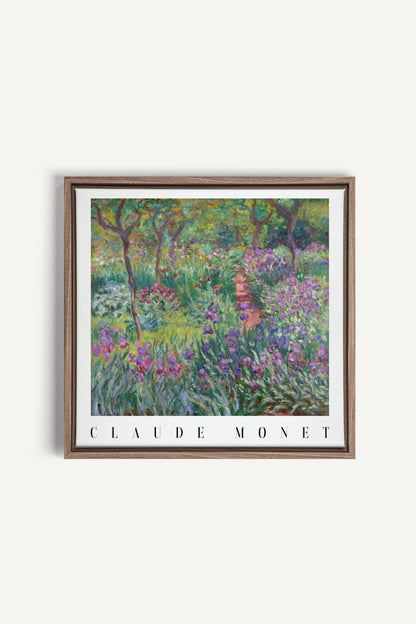 IRIS PATH, Oeuvre sur toile étirée, encadré Brun Chêne