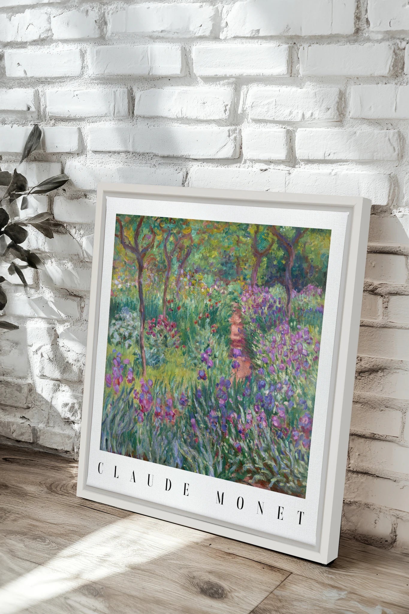 IRIS PATH, Work on stretched canvas, framed White