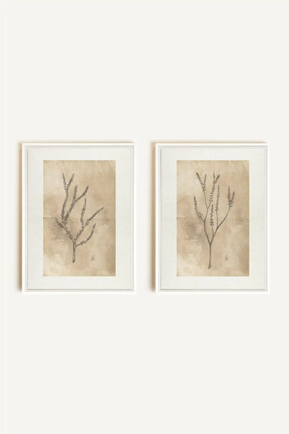 COMBINAISON JADE WILSON, 2 Works on stretched canvas, framed in white