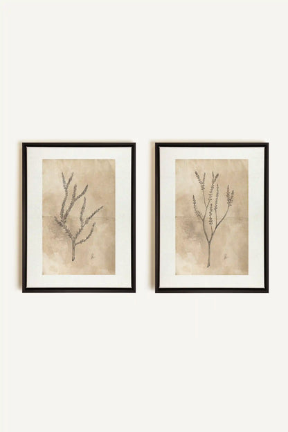 COMBINAISON JADE WILSON, 2 Oeuvres sur toile étirée, encadré Noir