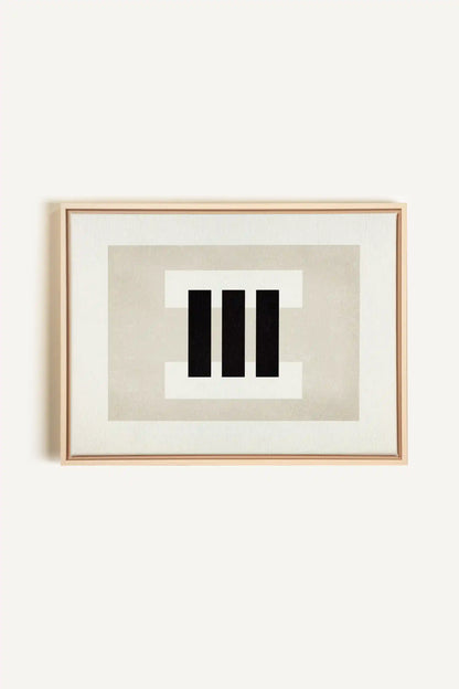 LINEWORK, Artwork on stretched canvas, framed Natural Light