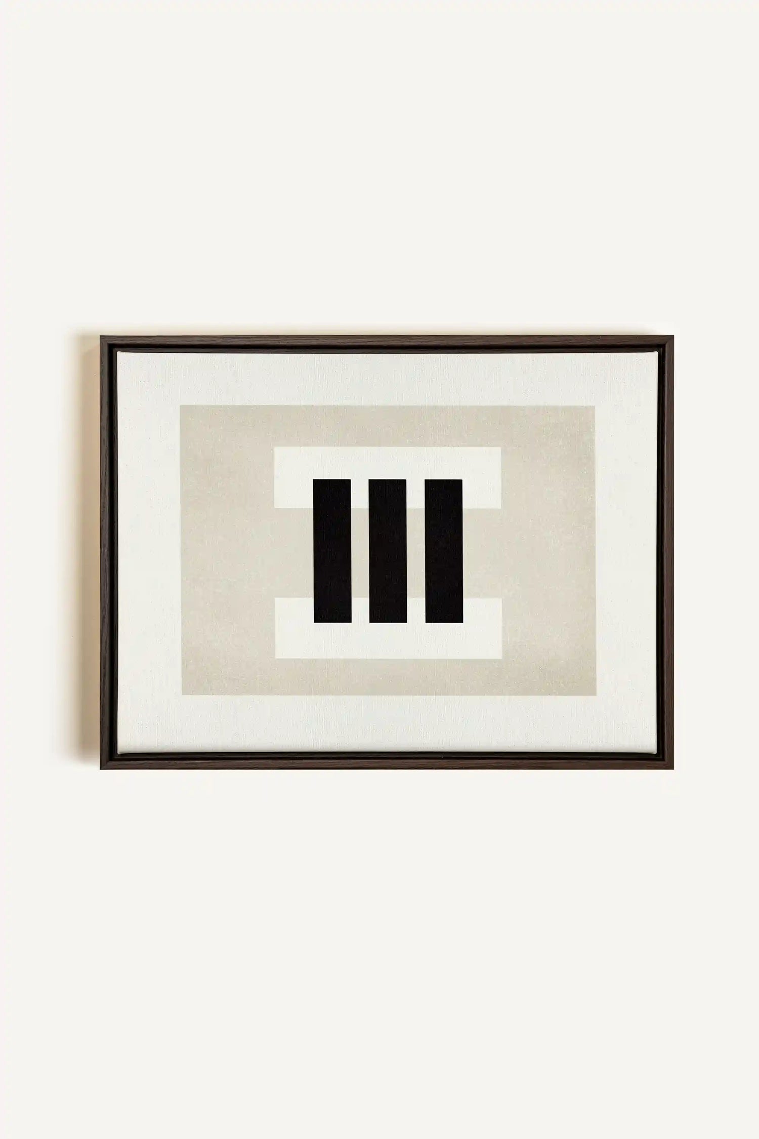 LINEWORK, Oeuvre sur toile étirée, encadré Brun Noyer