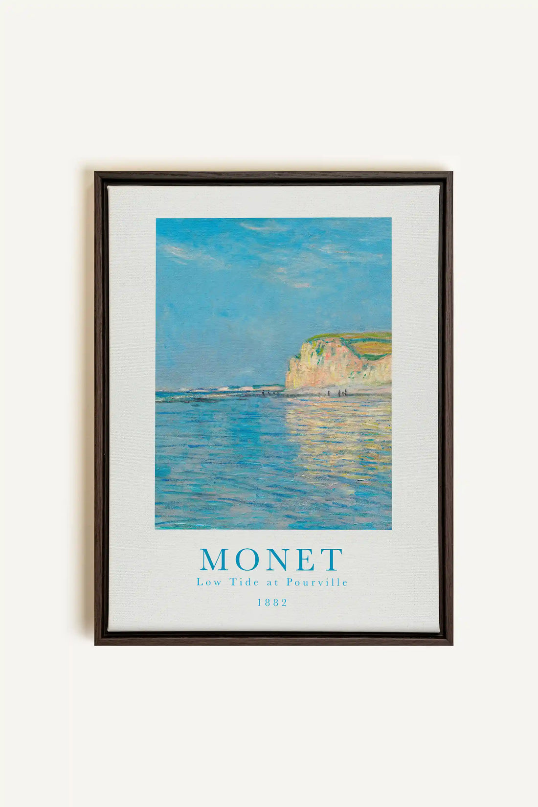 LOW TIDES, Artwork on stretched canvas, framed in Walnut Brown