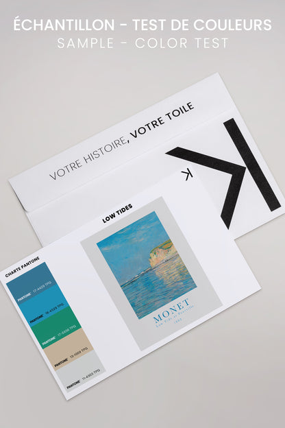 OLEKA CANVAS - LOW TIDES, Oeuvre sur toile étirée, encadré Blanc