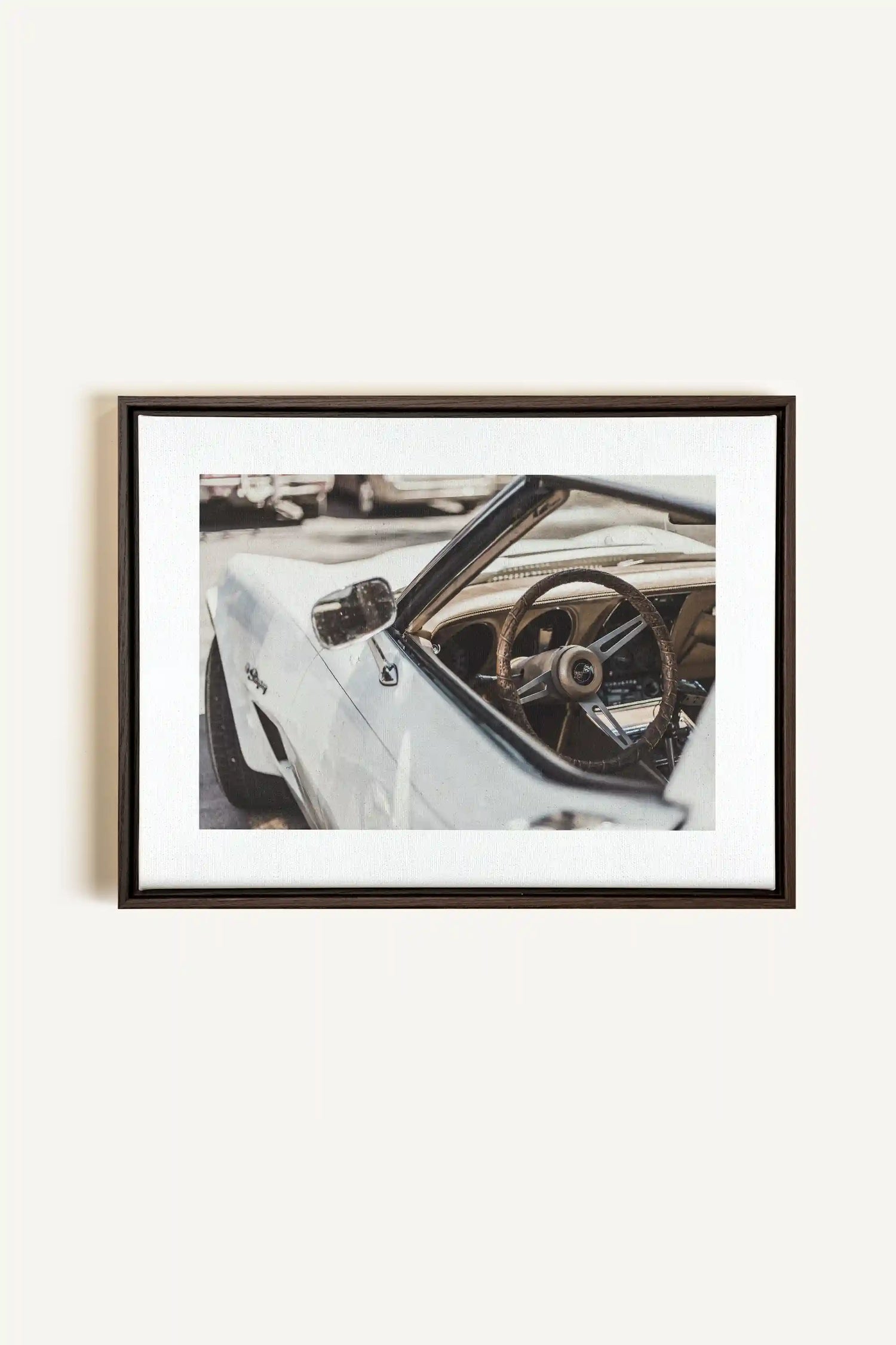 LUXURY RIDE, Artwork on stretched canvas, framed in Walnut Brown
