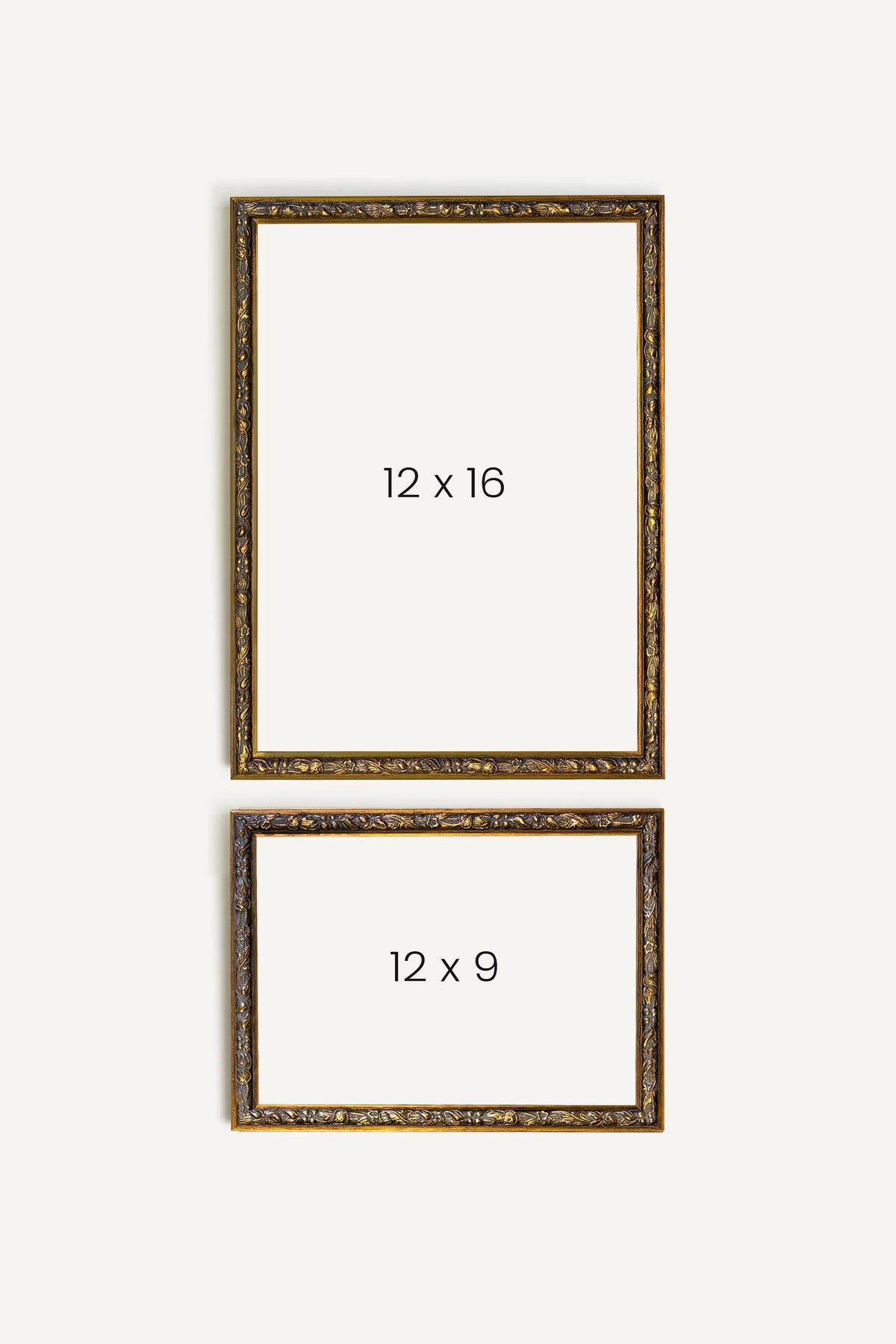 Étang doré, ensemble de 2 œuvres sur toile rigide, encadré bronze