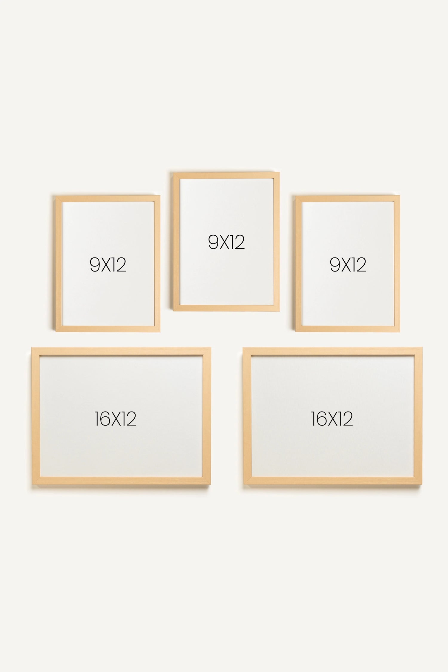 La Marinière, Set of 5 Artworks on Rigid Canvas, Framed in Natural Wood