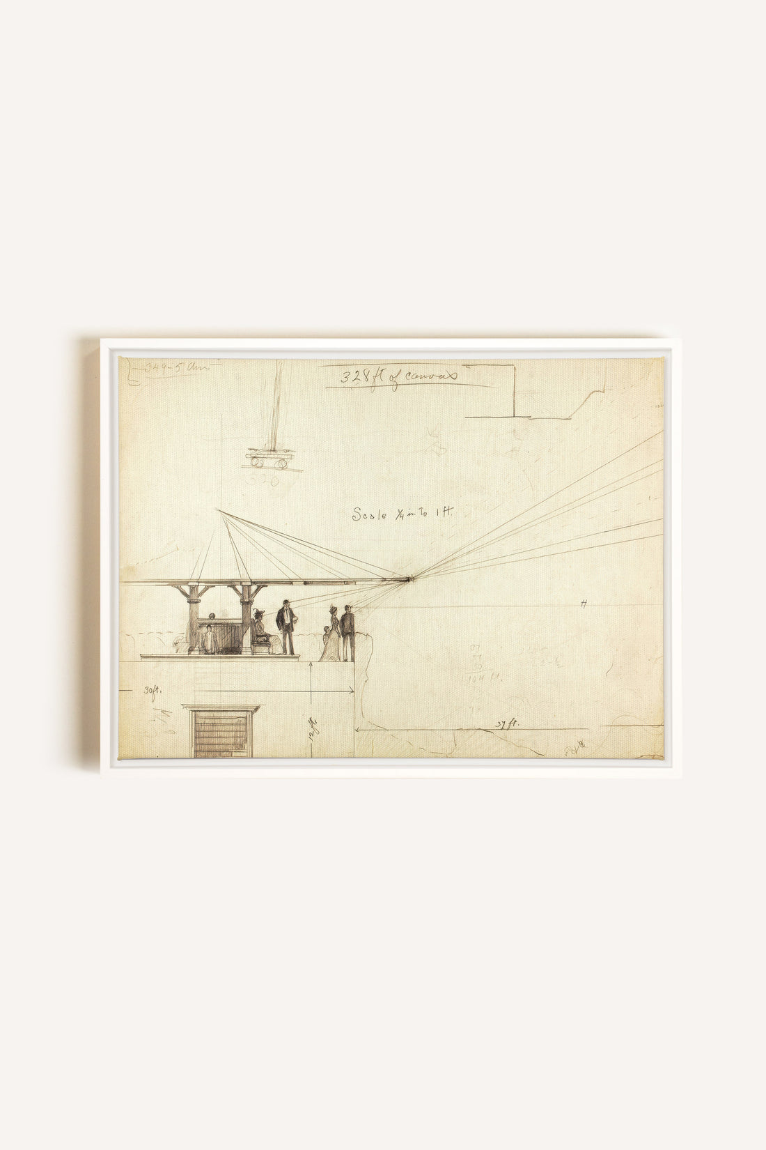 MEASURED MINDS, Oeuvre sur toile étirée, encadré Blanc