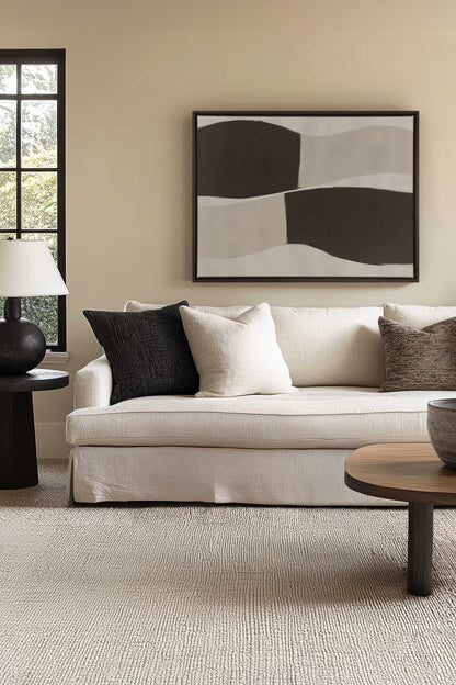 OLEKA CANVAS - MIRROR, Oeuvre sur toile étirée, encadré Noir