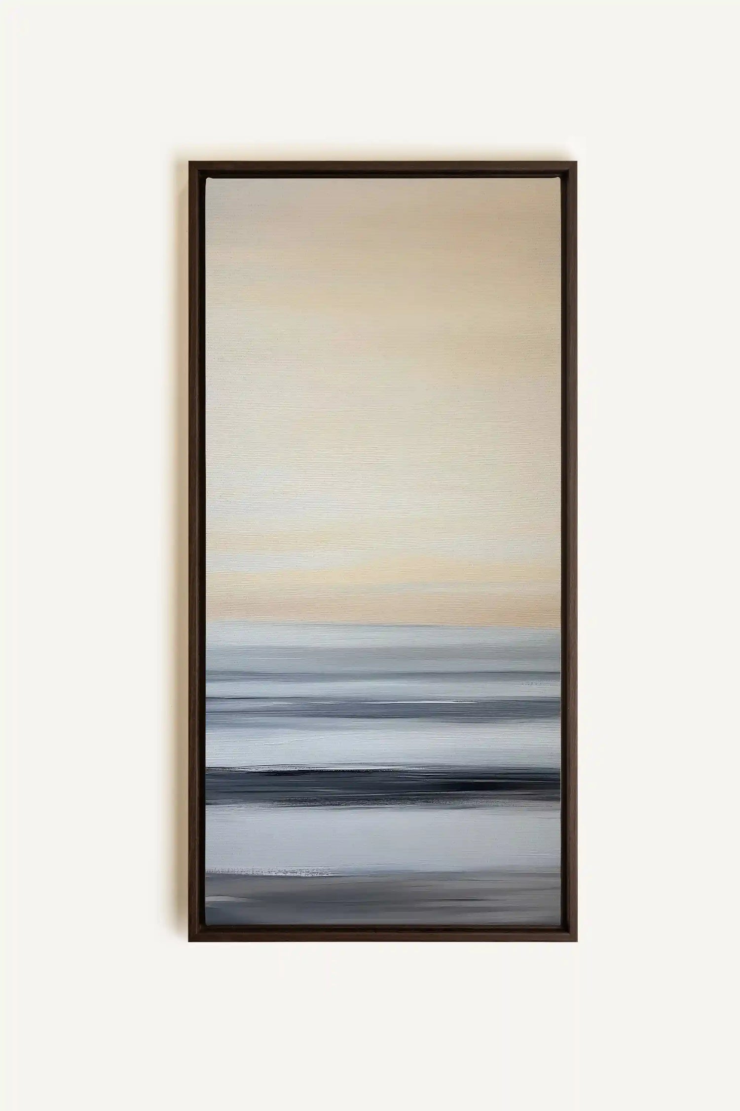 MIST ECHOES, Artwork on stretched canvas, framed in Walnut Brown