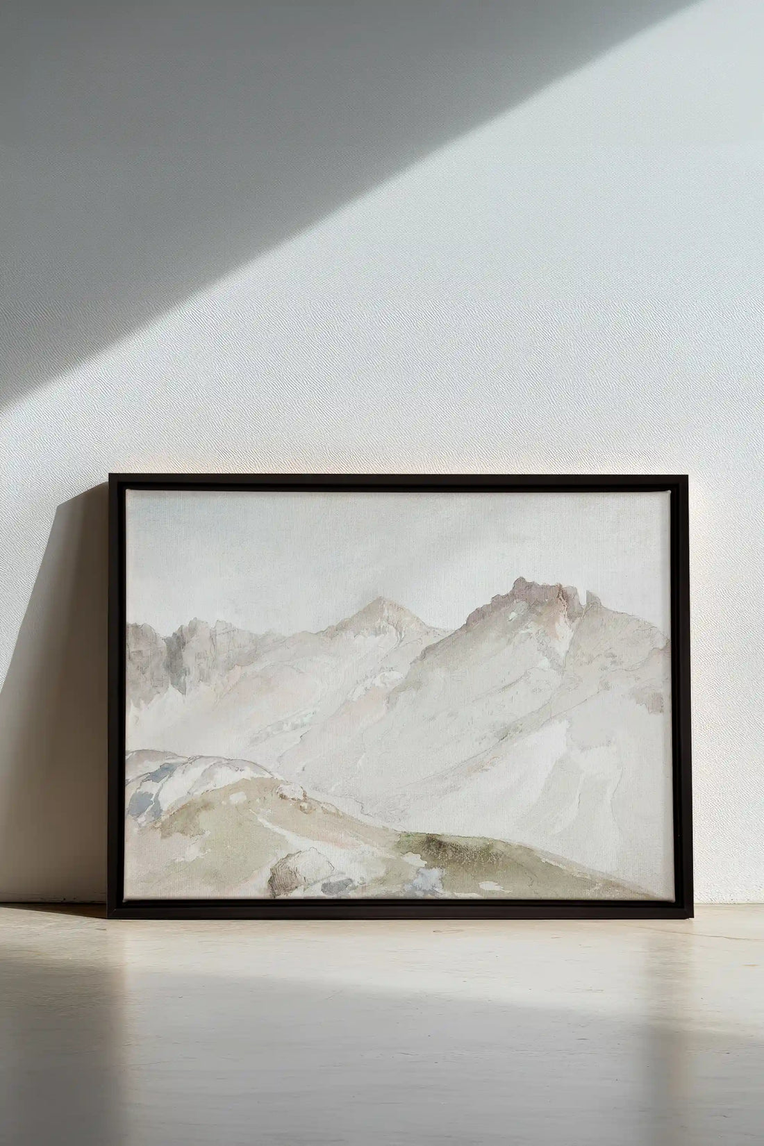 MOUNTAIN VIEW, Artwork on stretched canvas, framed in Walnut Brown