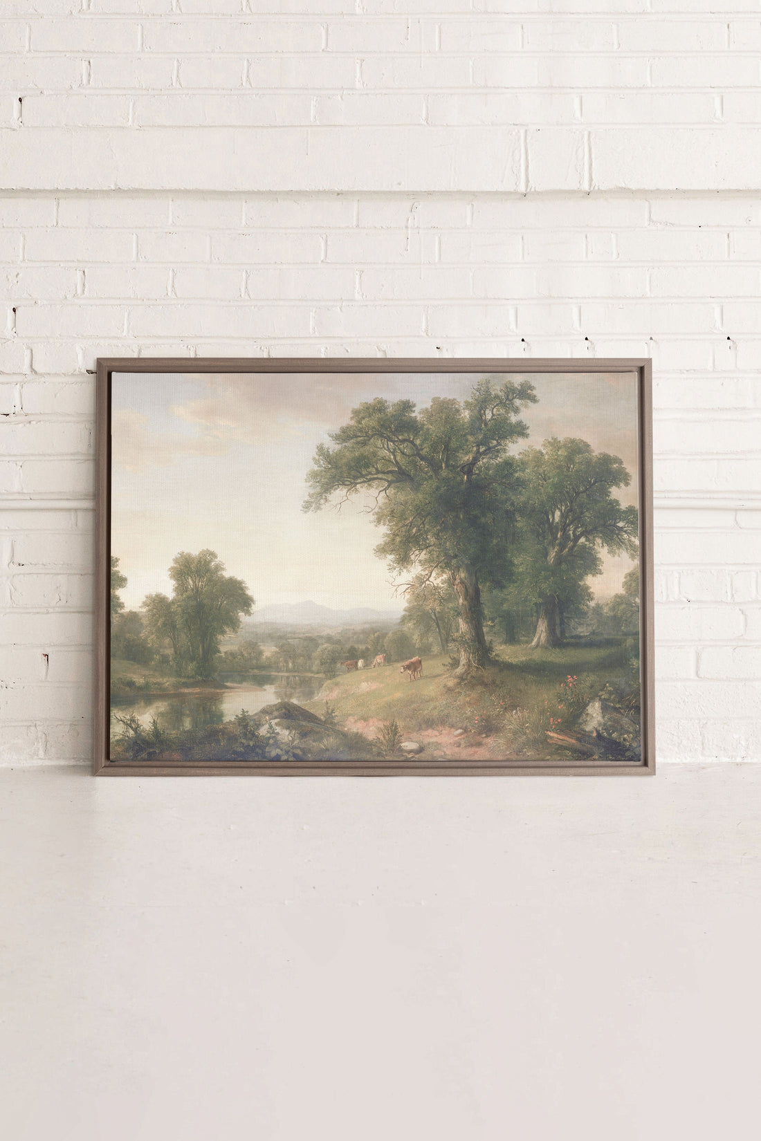 OLEKA CANVAS - BREATHER, Oeuvre sur toile étirée, encadré Brun Chêne