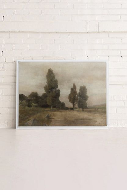 OLEKA CANVAS - PASTURE, Oeuvre sur toile étirée, encadré Blanc
