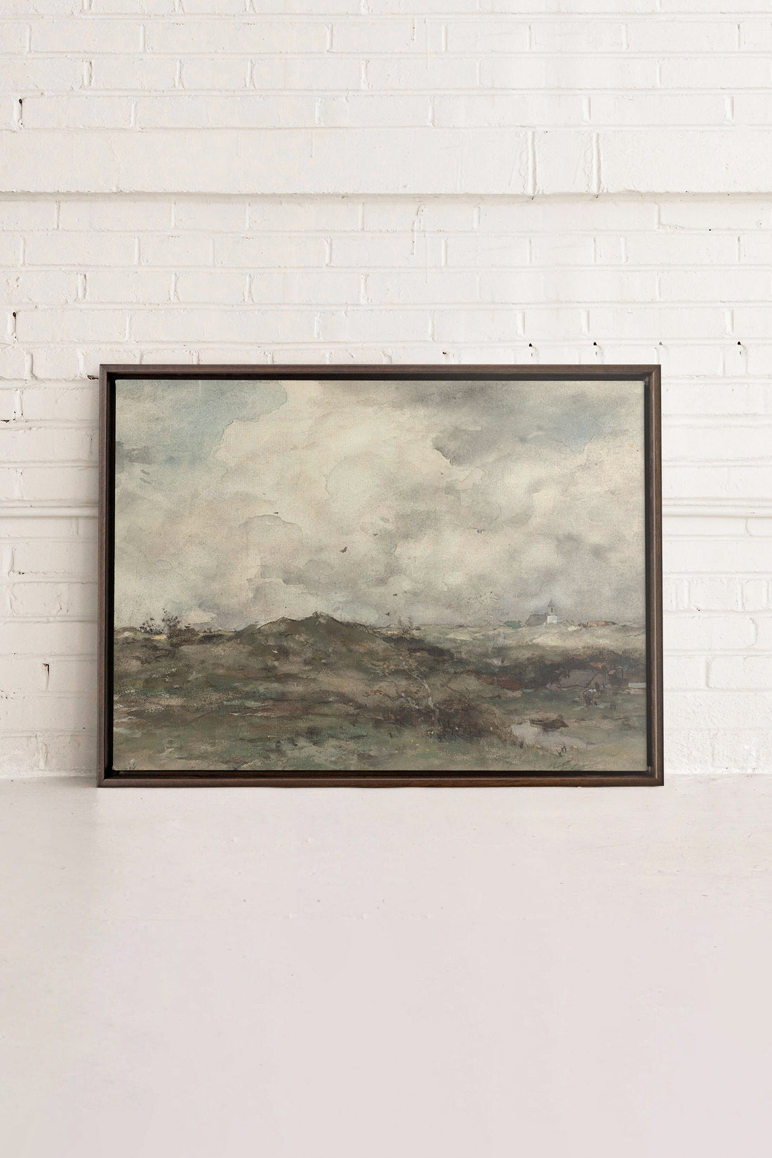 OLEKA CANVAS - SHORELINE, Oeuvre sur toile étirée, encadré Brun Noyer