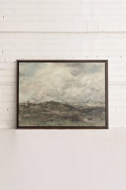 OLEKA CANVAS - SHORELINE, Oeuvre sur toile étirée, encadré Brun Noyer