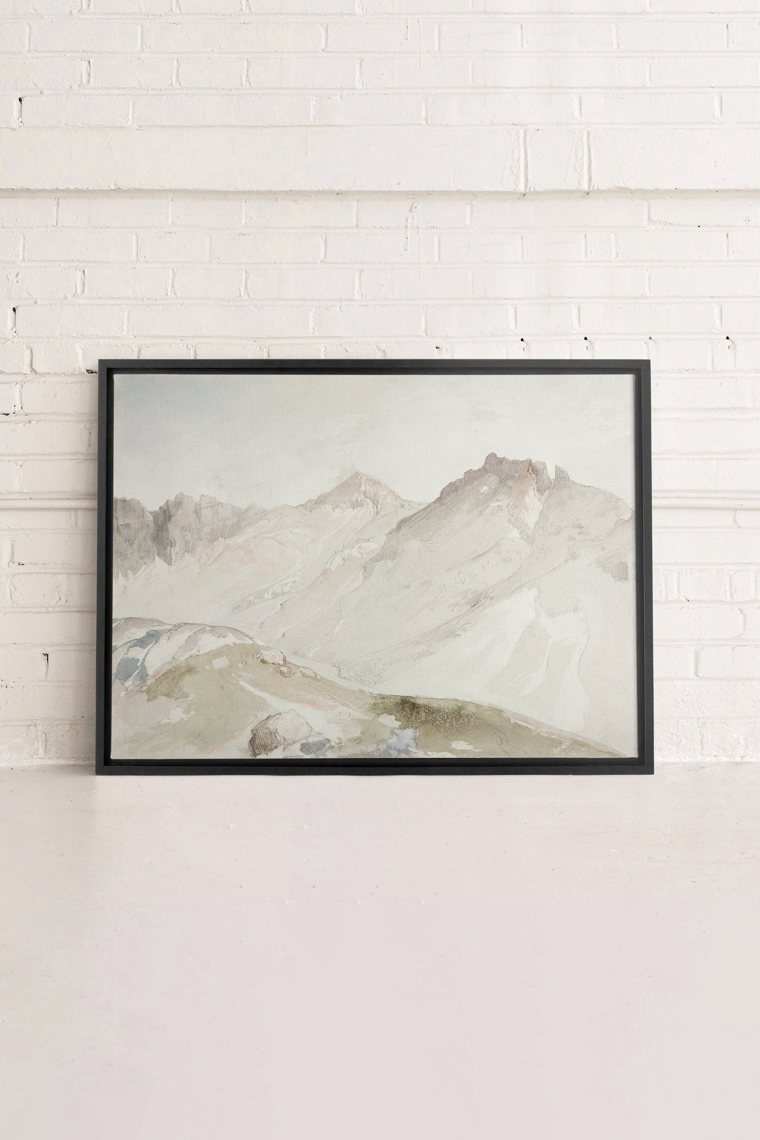 OLEKA CANVAS - MOUNTAIN VIEW, Oeuvre sur toile étirée, encadré Noir