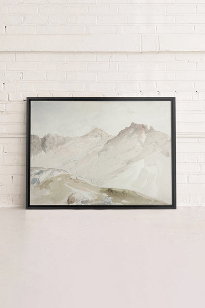 OLEKA CANVAS - MOUNTAIN VIEW, Oeuvre sur toile étirée, encadré Noir
