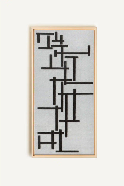 CONSCIOUS BLACK, Artwork on stretched canvas, framed Natural Light