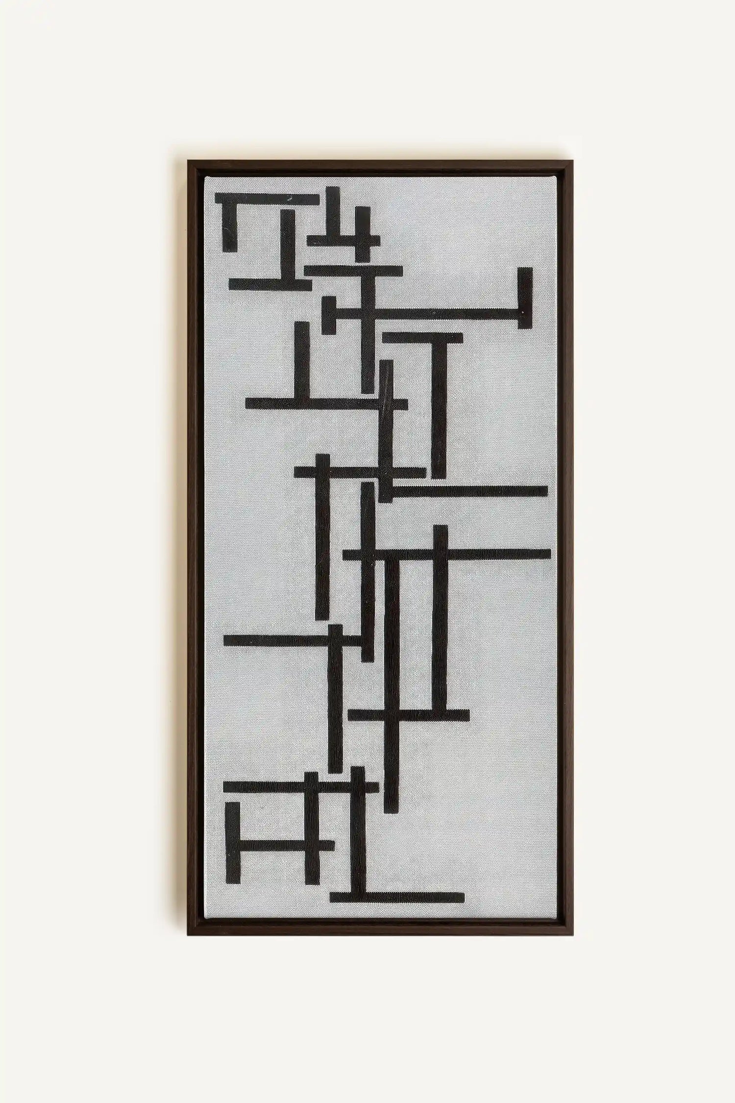 NOIR CONSCIENT, Oeuvre sur toile étirée, encadré Brun Noyer