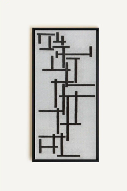 CONSCIOUS BLACK, Artwork on stretched canvas, framed in Black