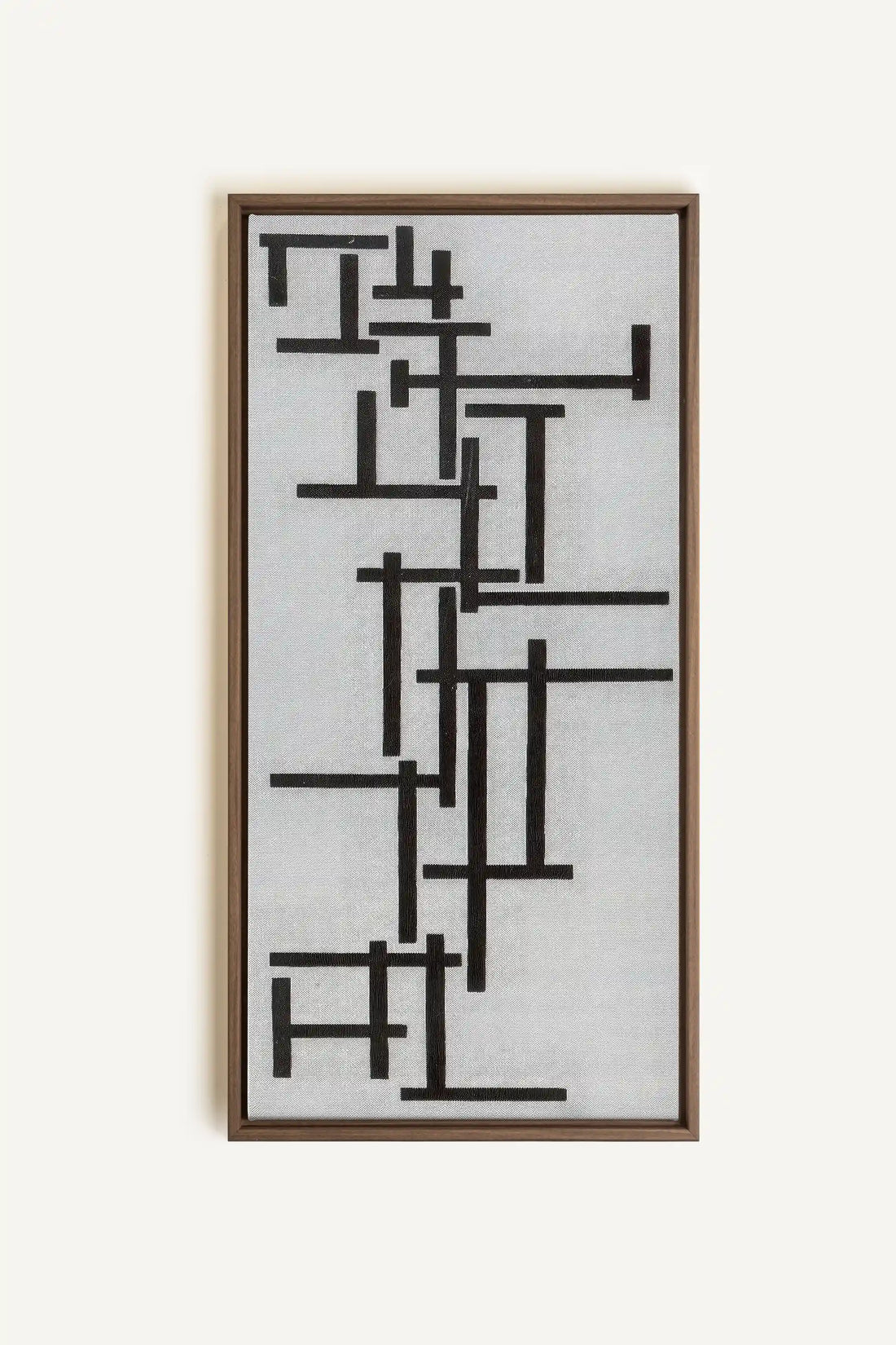 CONSCIOUS BLACK, Artwork on stretched canvas, framed in Oak Brown