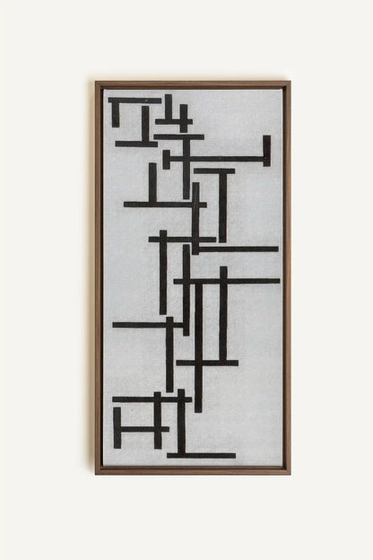 CONSCIOUS BLACK, Artwork on stretched canvas, framed in Oak Brown