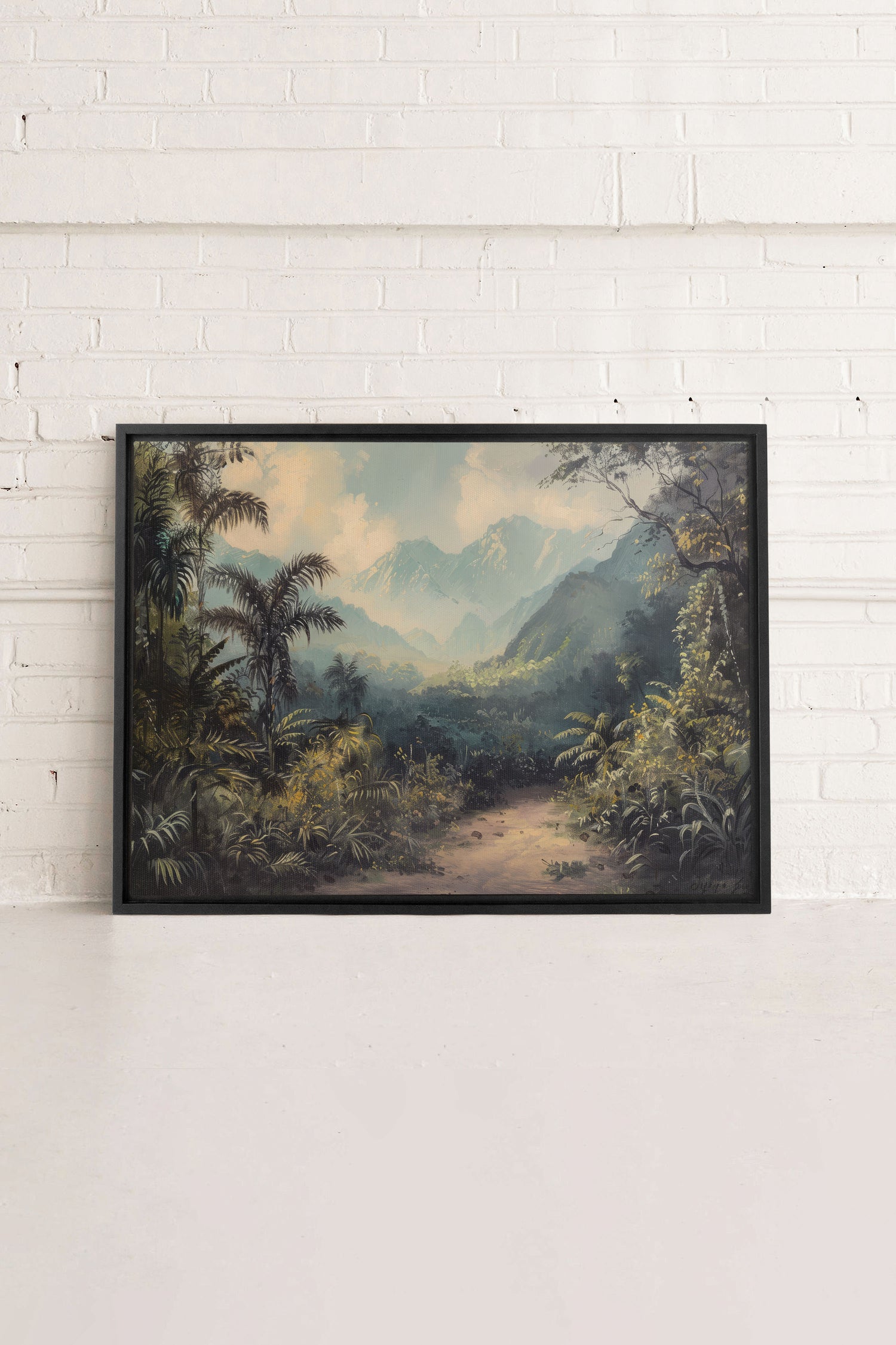 GOLDEN REALM, Oeuvre sur toile étirée, encadré Noir