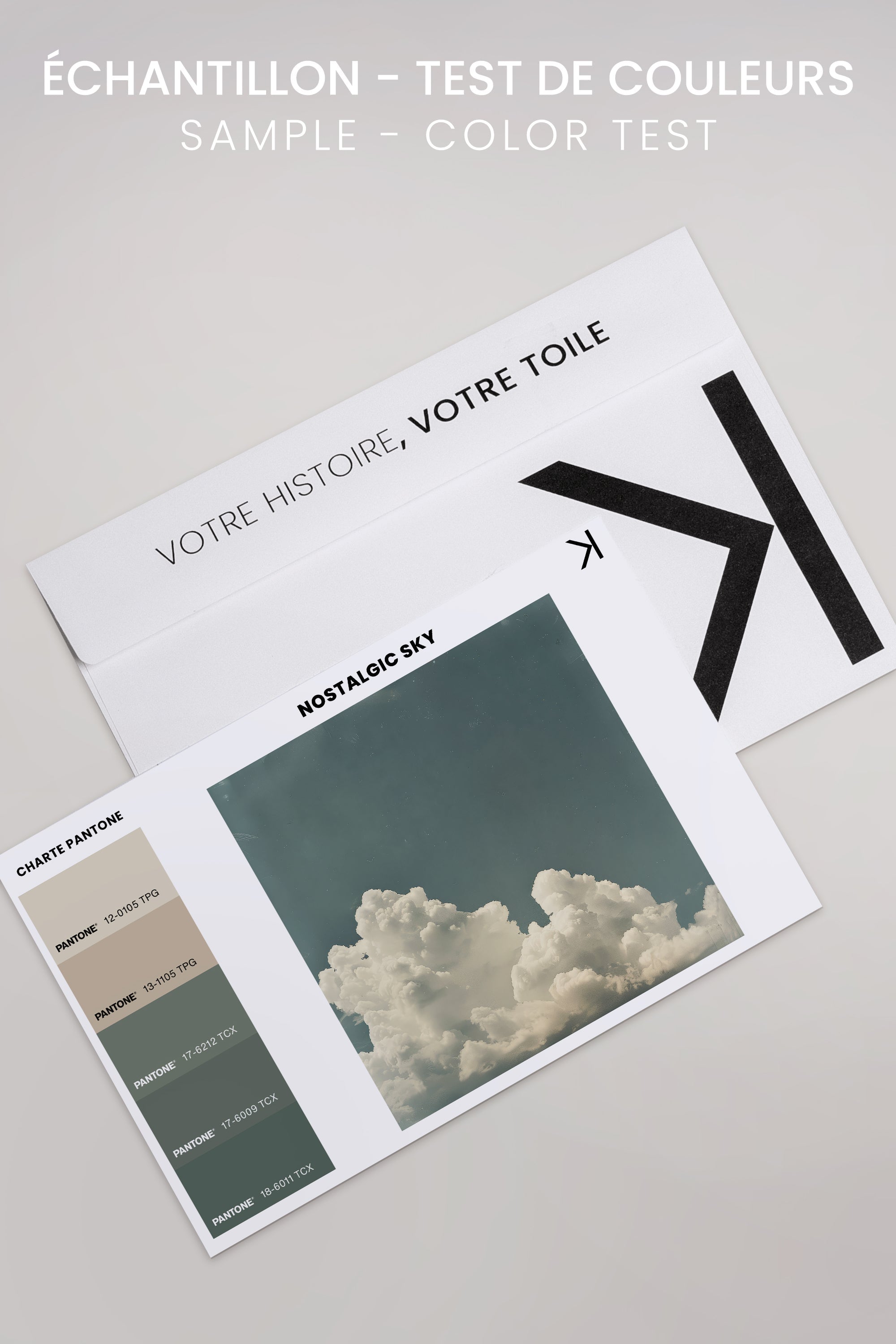 OLEKA CANVAS - NOSTALGIC SKY, Oeuvre sur toile étirée, encadré Brun Chêne