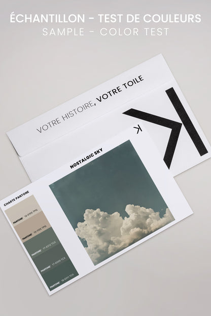 OLEKA CANVAS - NOSTALGIC SKY, Oeuvre sur toile étirée, encadré Noir