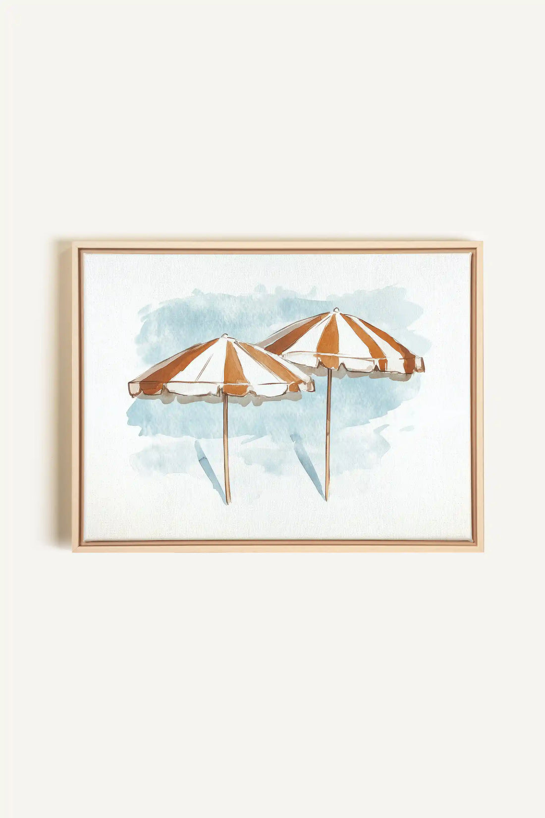 OCEAN SHADE, Oeuvre sur toile étirée, encadré Naturel Clair