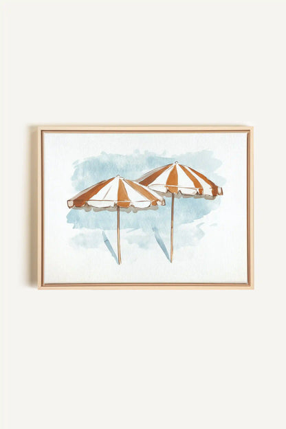 OCEAN SHADE, Oeuvre sur toile étirée, encadré Naturel Clair