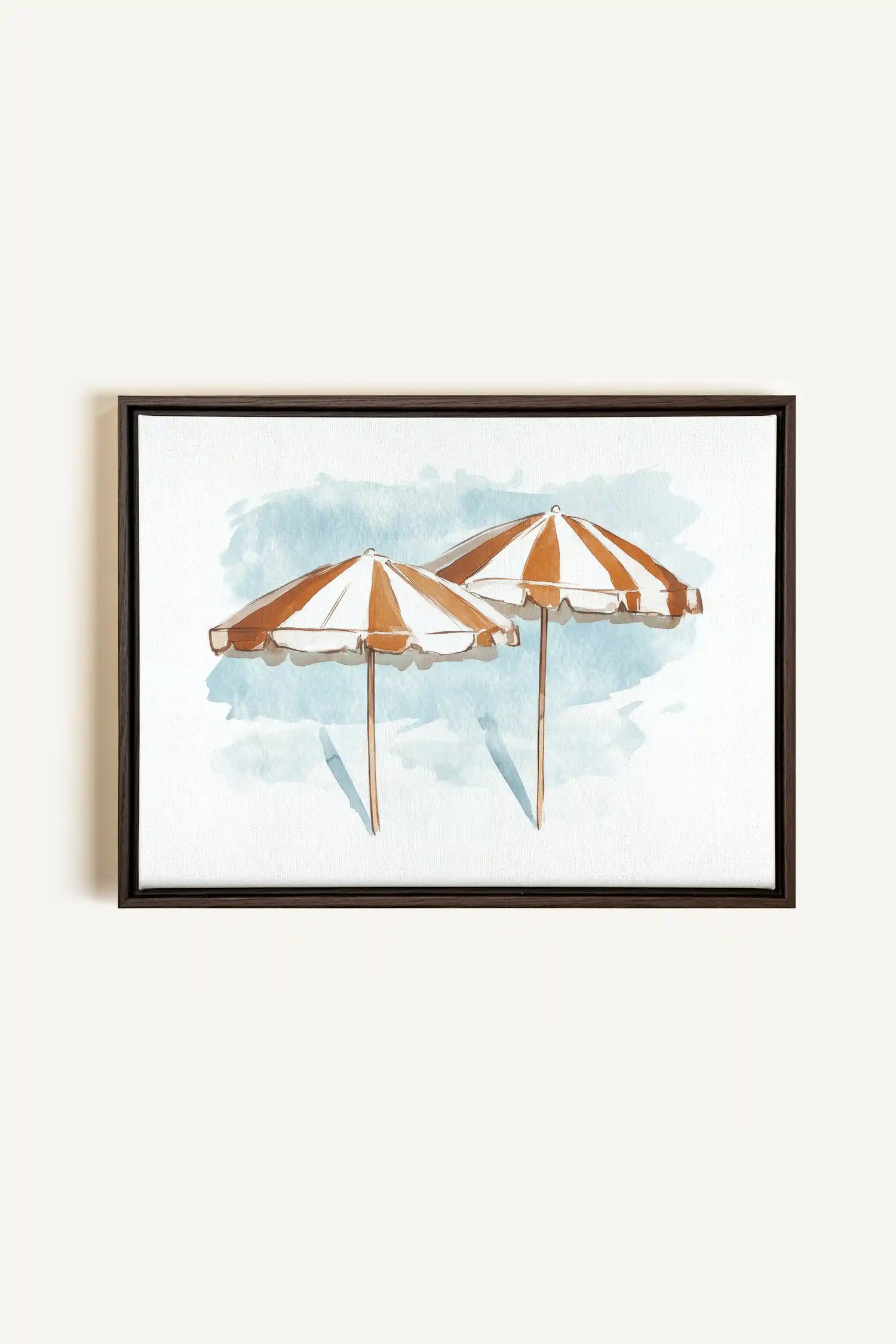 OCEAN SHADE, Oeuvre sur toile étirée, encadré Brun Noyer