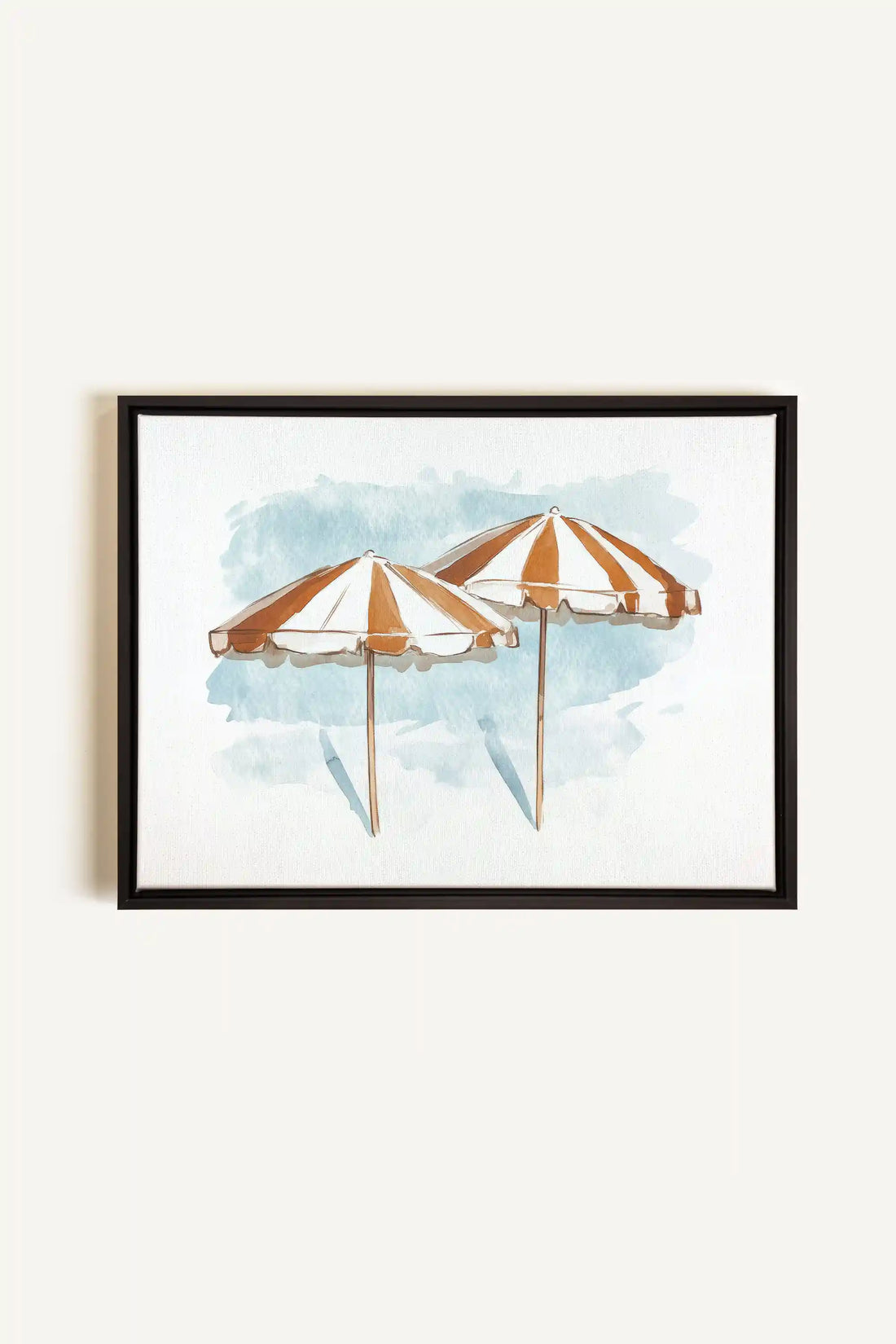 OCEAN SHADE, Artwork on stretched canvas, framed in black