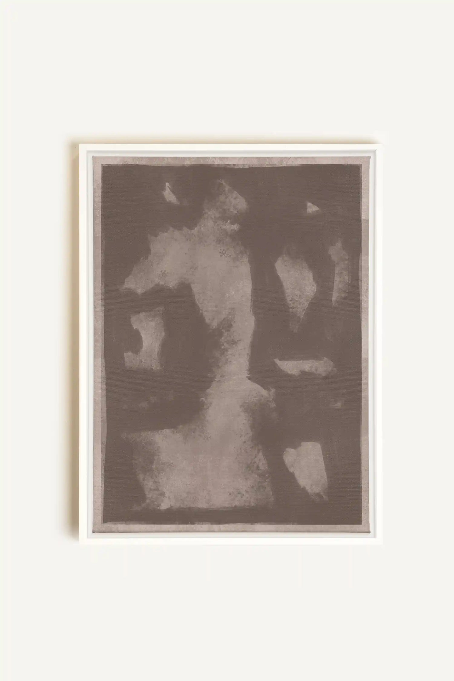 OMBRE MURALE, Oeuvre sur toile étirée, encadré Blanc