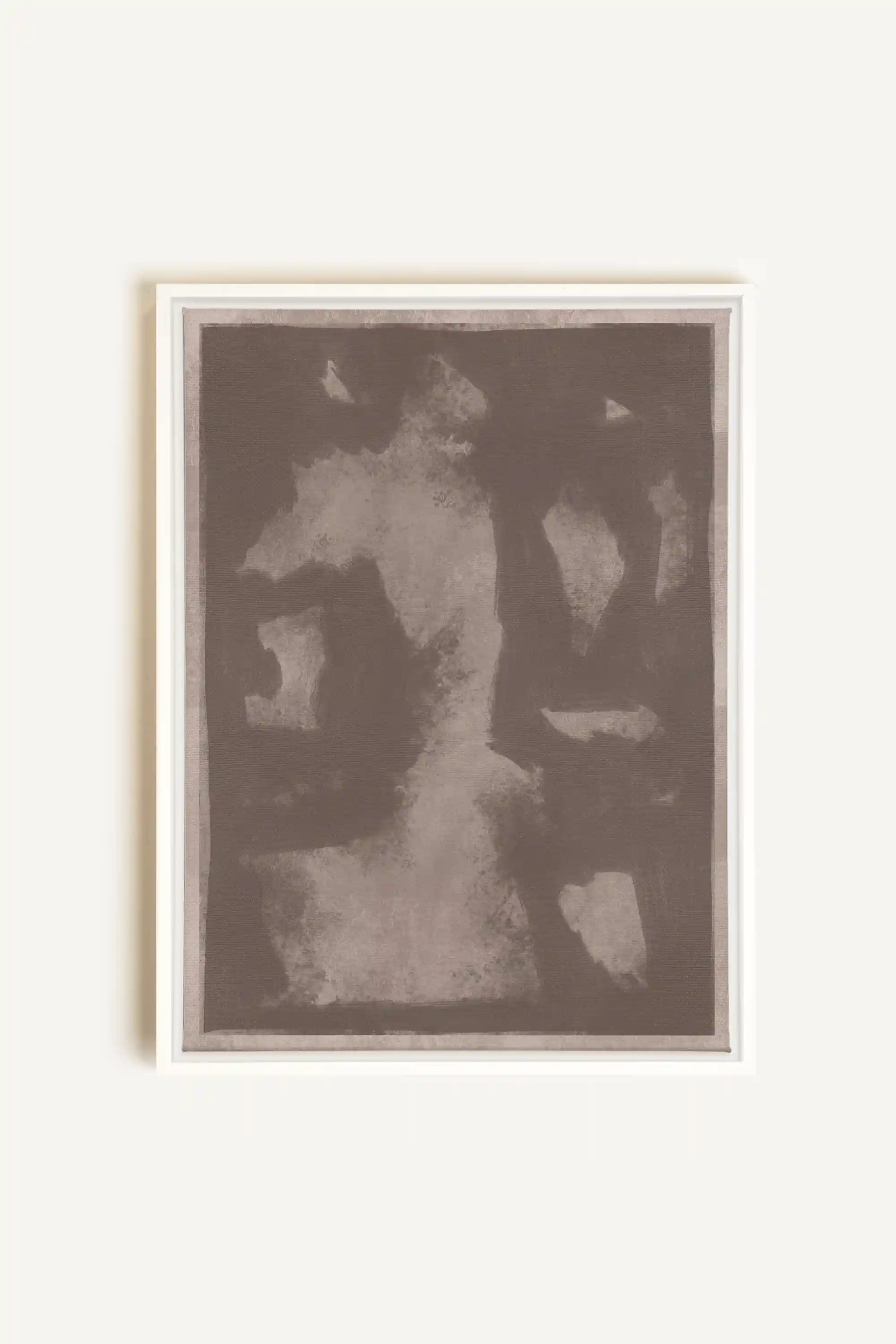 OMBRE MURALE, Oeuvre sur toile étirée, encadré Blanc