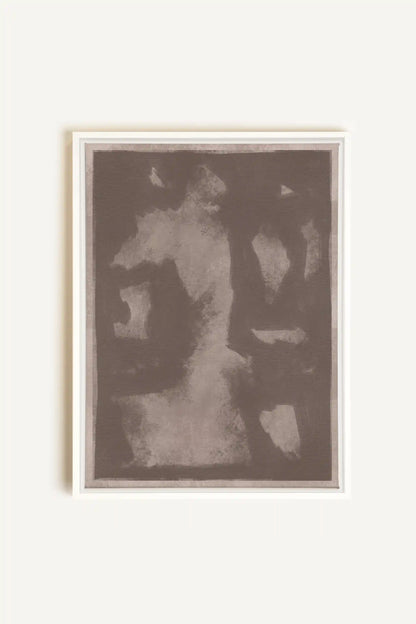 OMBRE MURALE, Oeuvre sur toile étirée, encadré Blanc