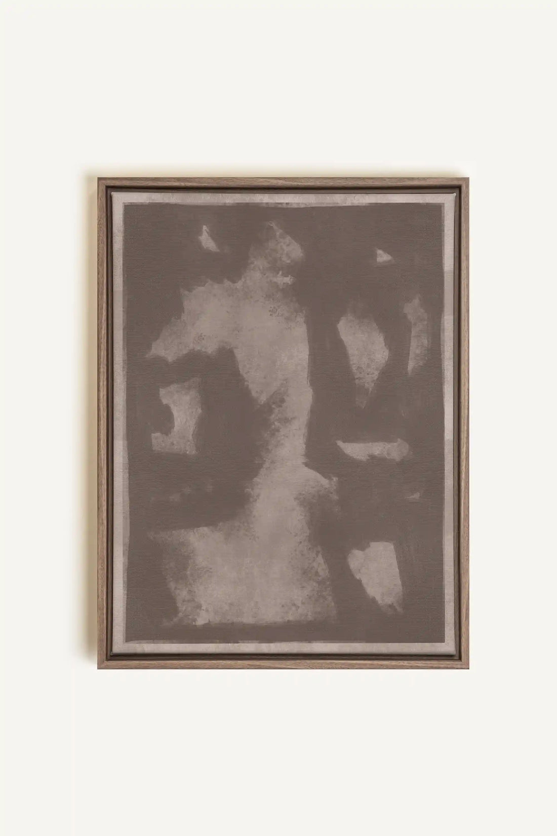 OMBRE MURALE, Artwork on stretched canvas, framed in Brown Oak