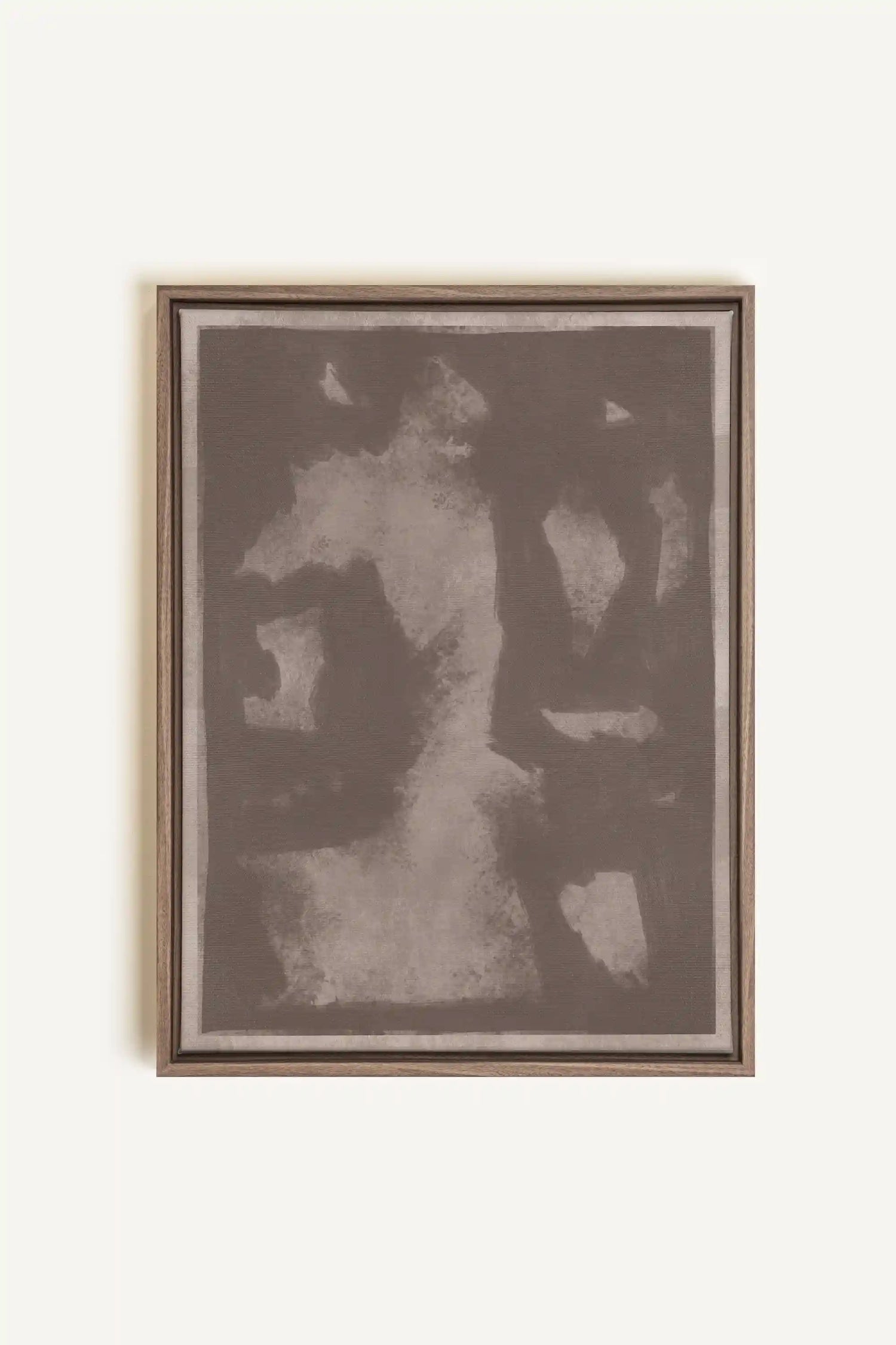 OMBRE MURALE, Oeuvre sur toile étirée, encadré Brun Chêne