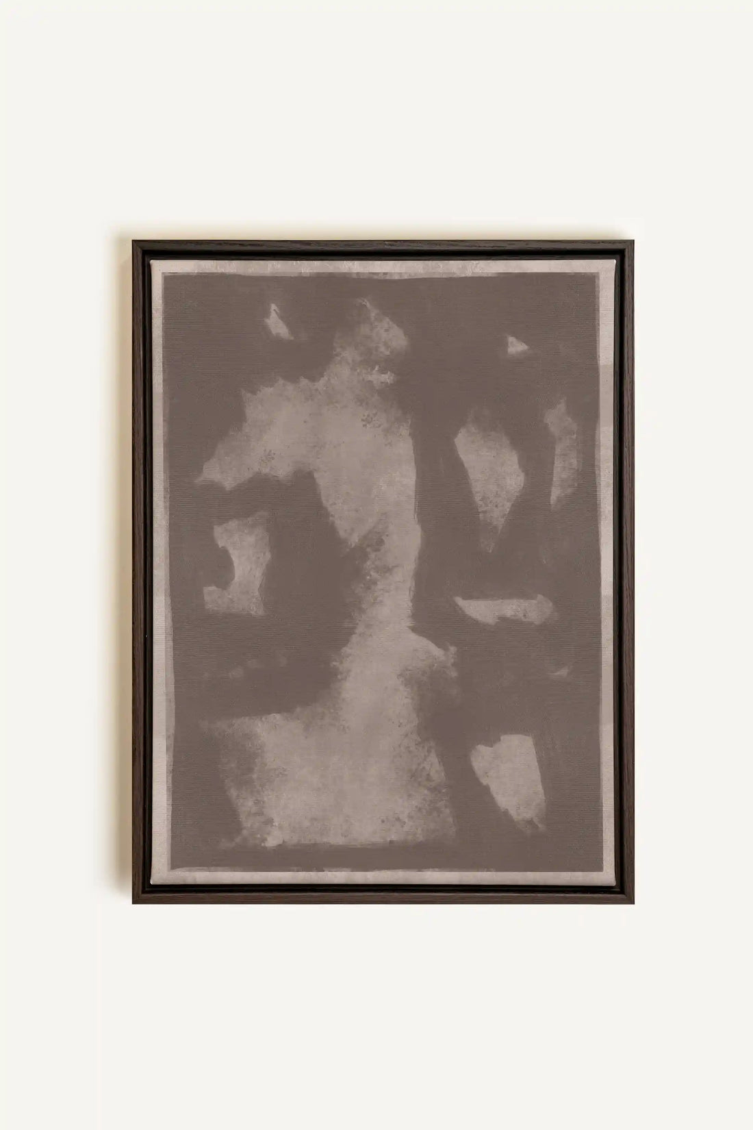 OMBRE MURALE, Artwork on stretched canvas, framed in Walnut Brown