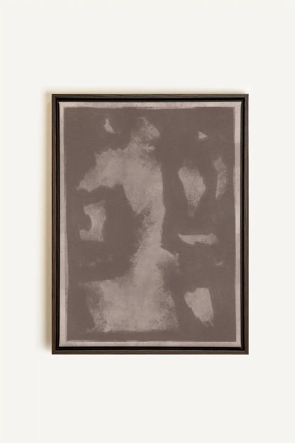 OMBRE MURALE, Oeuvre sur toile étirée, encadré Brun Noyer