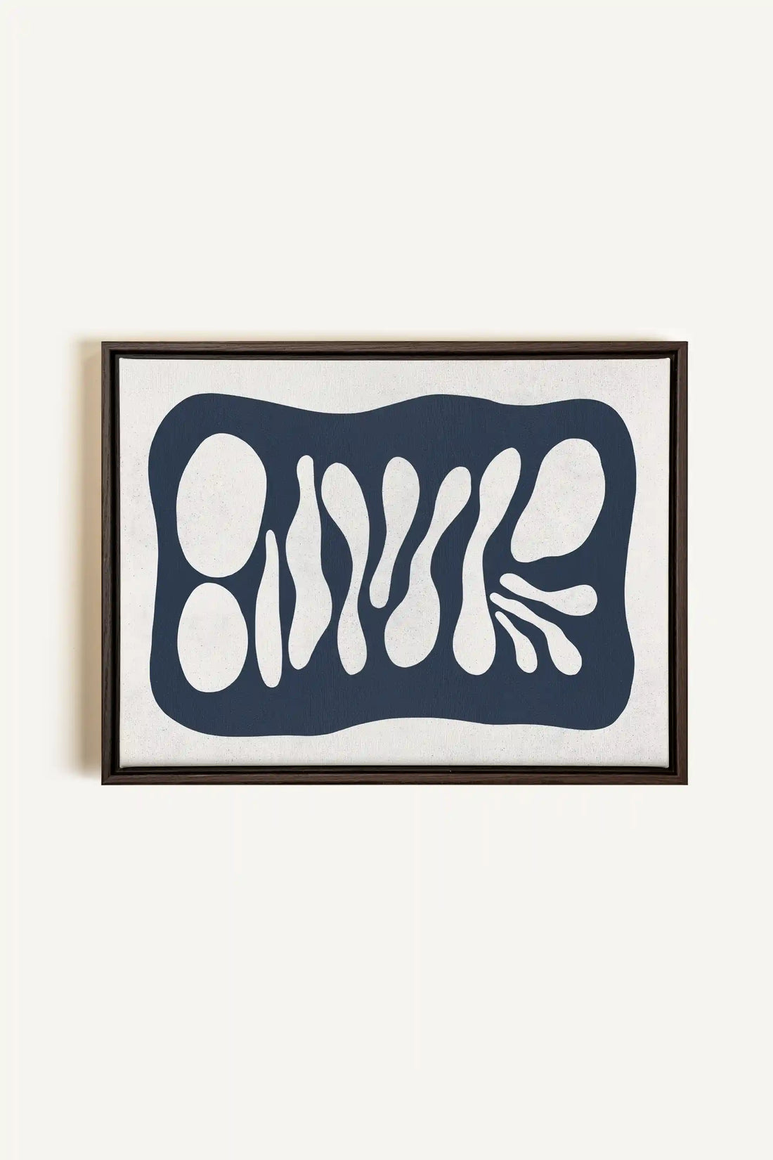 ONDE CRÉATIVE, Oeuvre sur toile étirée, encadré Brun Noyer