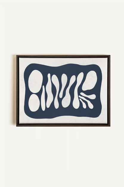 ONDE CRÉATIVE, Artwork on stretched canvas, framed in Walnut Brown