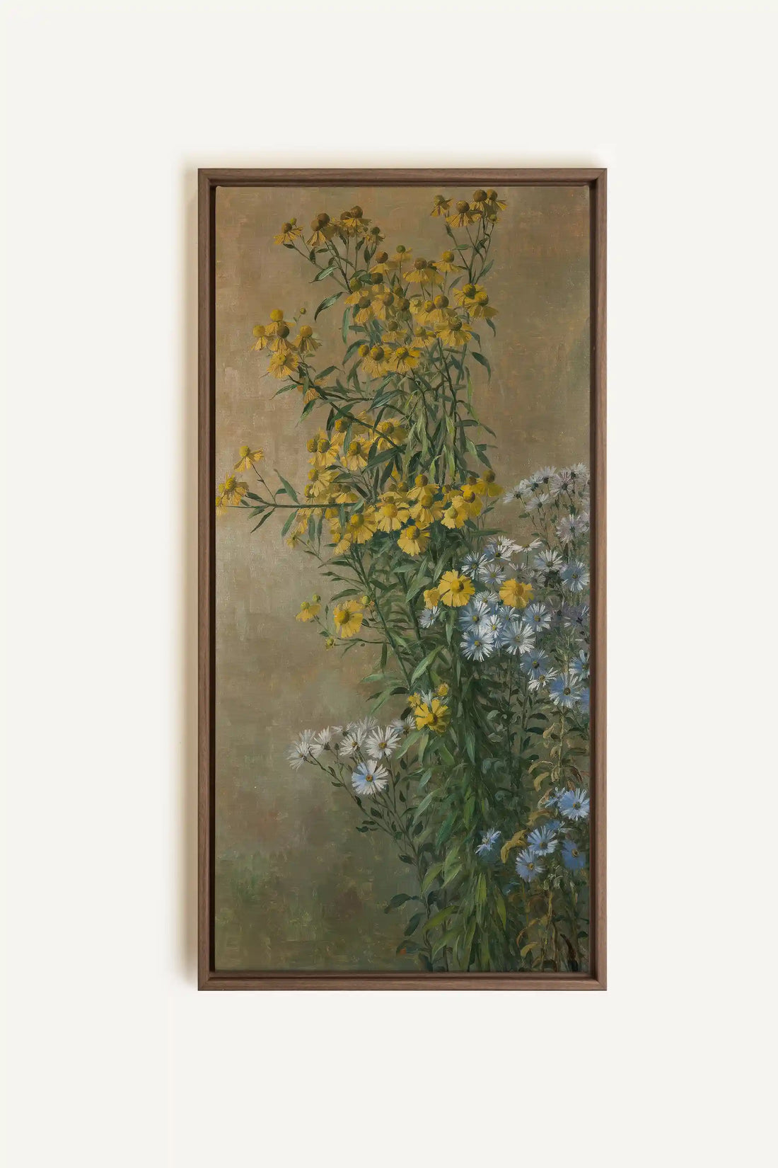 OR DES CHAMPS, Oeuvre sur toile étirée, encadré Brun Chêne