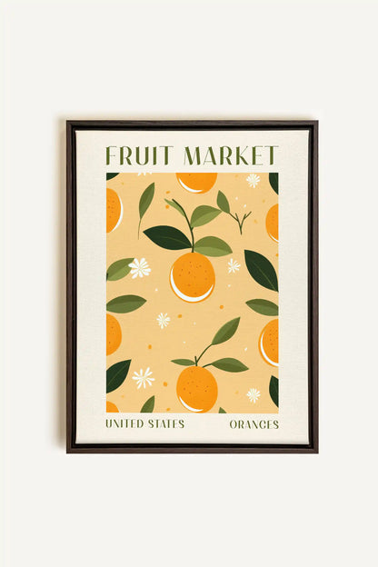 ORANGE TANGO, Artwork on stretched canvas, framed in Walnut Brown