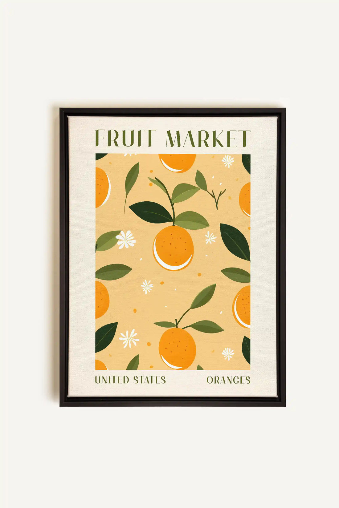 ORANGE TANGO, Oeuvre sur toile étirée, encadré Noir