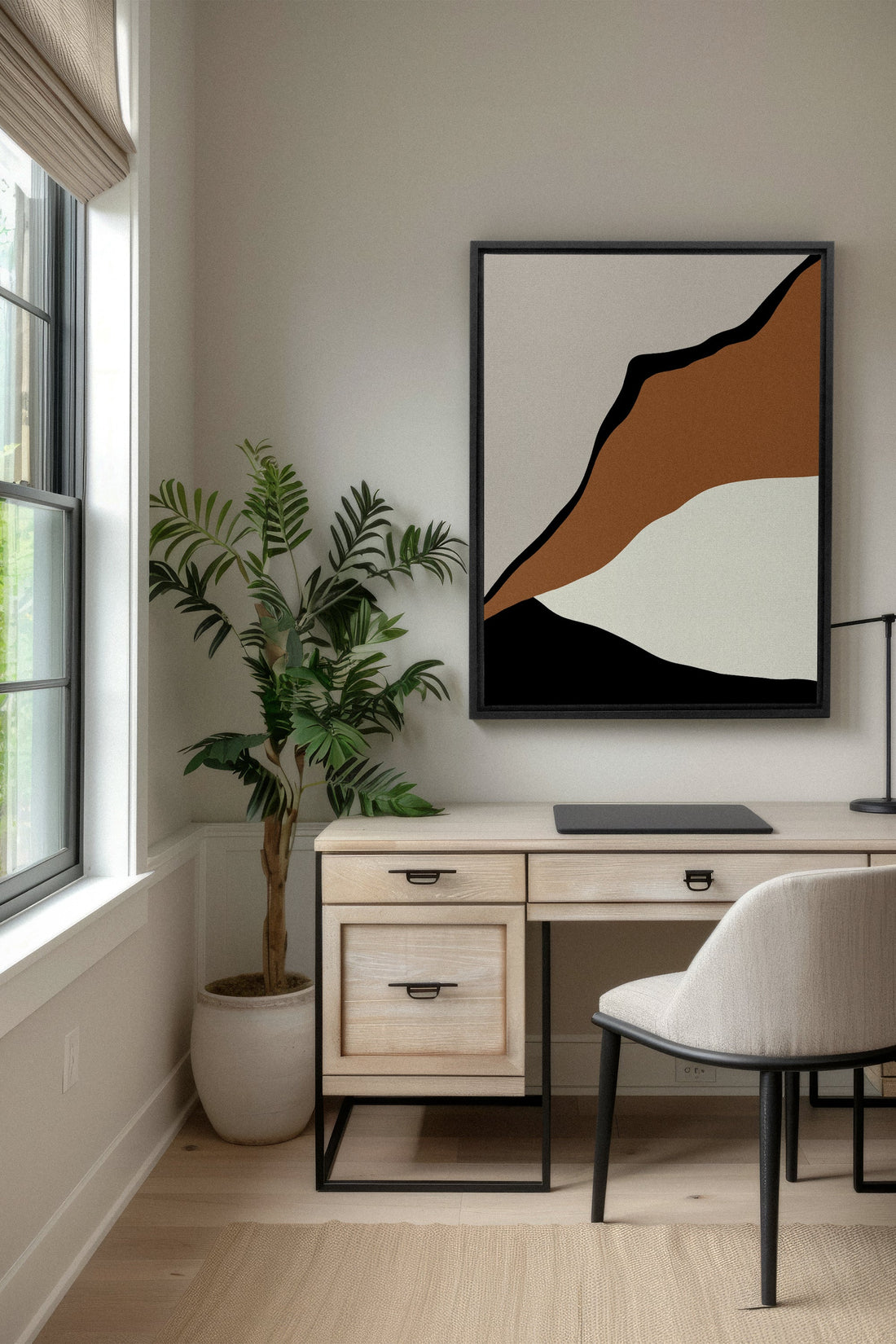 OLEKA CANVAS - PALETTE ÉBÈNE, Oeuvre sur toile étirée, encadré Noir