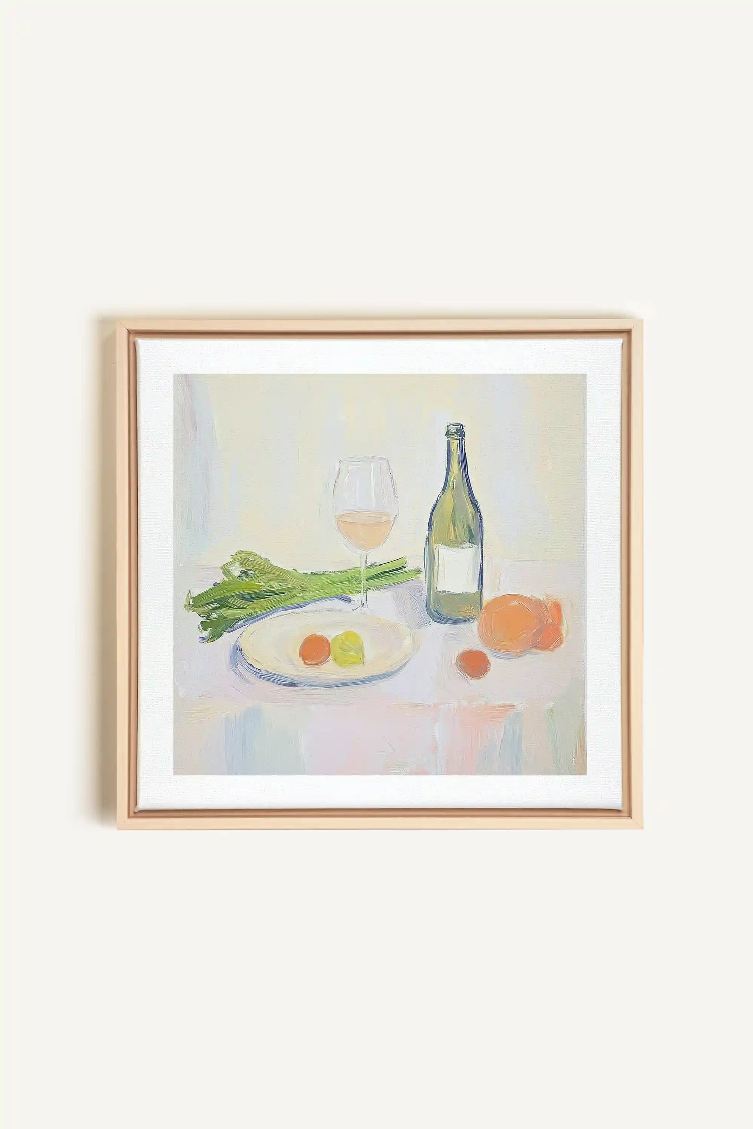 PALETTE GOURMANDE, Artwork on stretched canvas, framed Natural Light