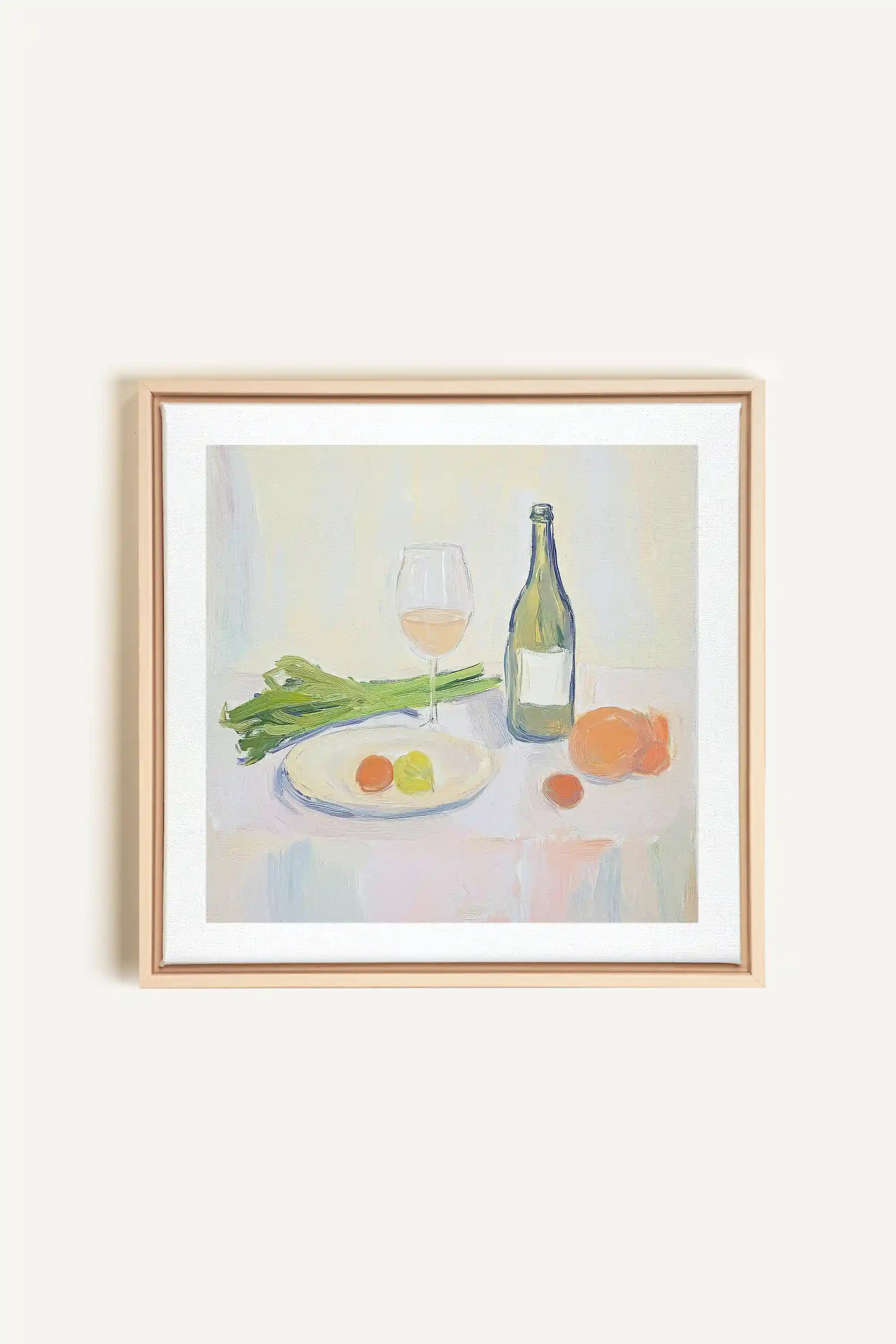 PALETTE GOURMANDE, Artwork on stretched canvas, framed Natural Light