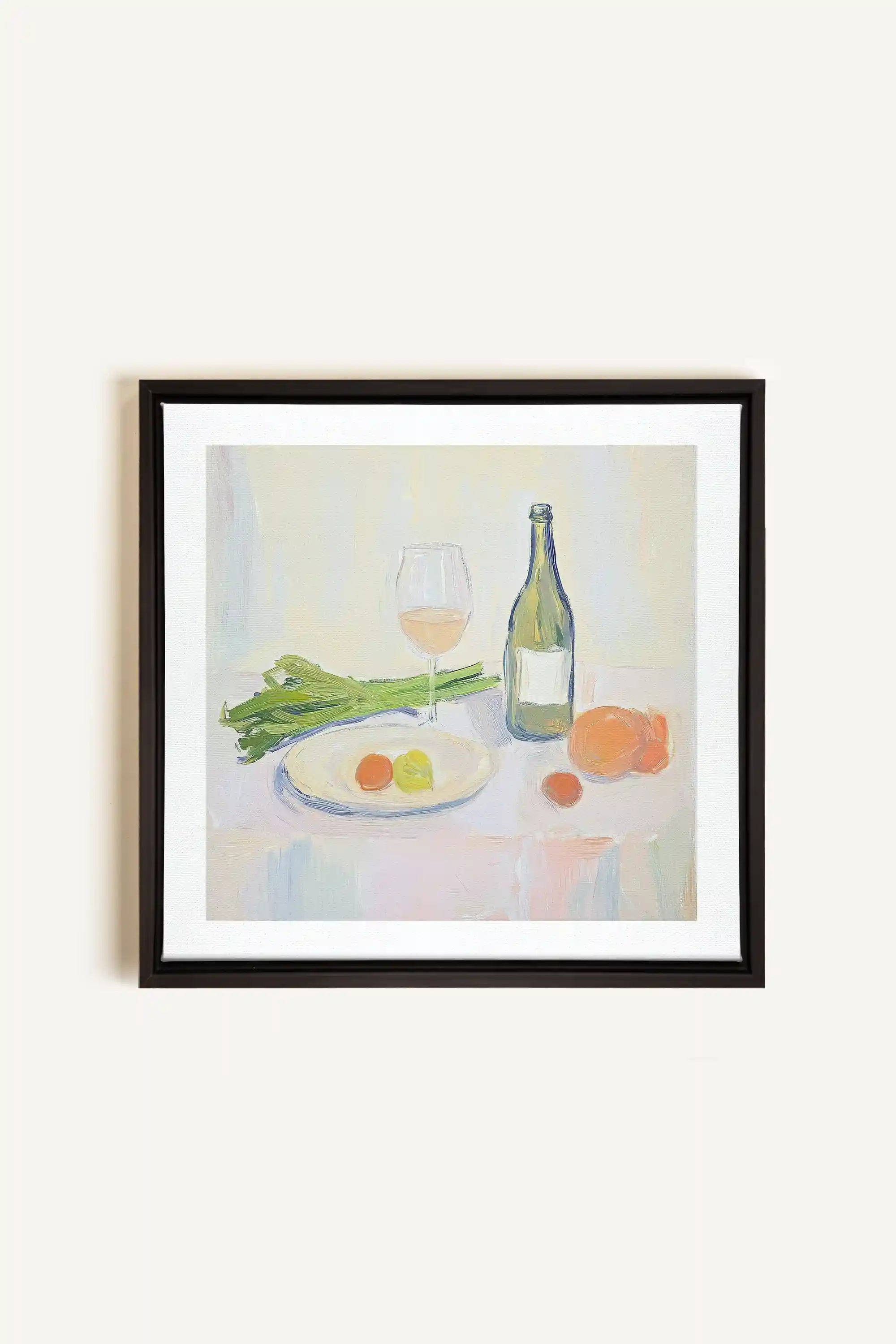 PALETTE GOURMANDE, Artwork on stretched canvas, framed in black